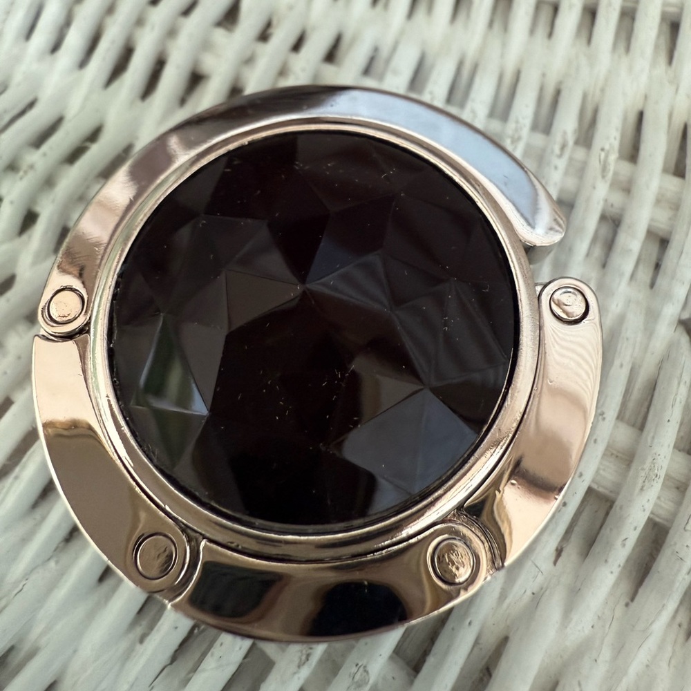 Black and Silver-tone Purse Hook